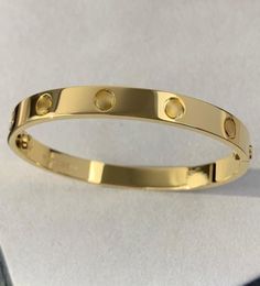 Love gold bangle Au 750 18 K never fade 1621 size with box with screwdriver official replica top quality luxury brand Jewellery pre3292272