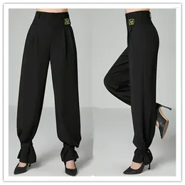 Stage Wear Latin Dance Pants Square Ballroom Practice Clothes Fashion Beam Feet Women Long Trousers In Stock