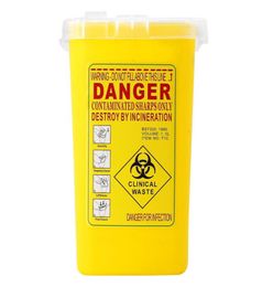 Tattoo Medical Plastic Sharps Container Biohazard Needle Disposal 1L Size Waste Box for Infectious Waste Box Storage8427503