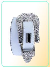 Fashion Designer Belts Simon Belts For Men Women Waistband With Full Screen Shiny Diamonds Belt White Cintura Uomo kingscover9299264