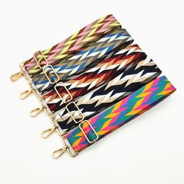 Wide 5cm Shoulder Strap Patchwork Colour Adjustable Long Belt Diy Crochet Bags Accessories 231228