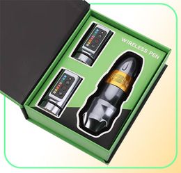 Epacket EXO Tattoo Gun Kits Pen Machine Gun Two Rechargable Wireless Battery Power For Body Art Supply235f6331924