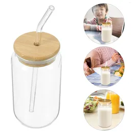 Disposable Cups Straws Water Cup Small Juice Glass Beverage Drinking Cold Drinks With Straw 380ml