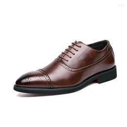 Dress Shoes Oxfords For Men Fashion Business Casual Party Banquet Daily Retro Carved Lace-up Brogue Shoe Autumn Summer