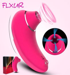 FLXUR Sucker Vibrator Nipple Sucking Vibrating Blowjob Clitoris Stimulator Erotic Silicone Adult Sex toys for women Masturbator Y26115316