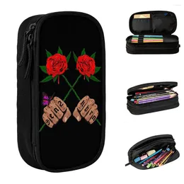 Fashion Eladio Carrion Sauce Boyz Rose Pencil Cases Box Pen Holder Kids Big Capacity Bag Student School Zipper Stationery