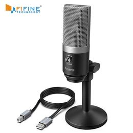 FIFINE USB Microphone for laptop and Computers Recording Streaming Voice overs Podcasting Audio Video K670 231228