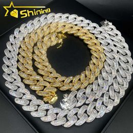 Baguette Iced Out Hip Hop Jewelry Brass Aaaaa+ Cz Diamond Men Miami Cuban Link Chains