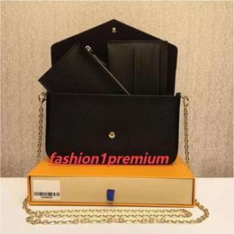 Lady Clutch Crossbody Felicie Pochette M61276 Shoulder Bags Handbags Designer Wallets 3 in 1 Ladies Flap Bag High Gold Chain ust bag