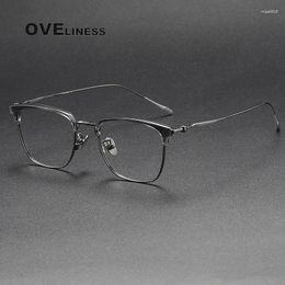 Sunglasses Frames Vintage Titanium Eyeglasses Frame Men Retro Prescription Myopia Optical Glasses Women Japan Designer Eyewear