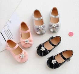 Kids Girls Shoes Butterfly-knot Classic Pattern Girls Shoes Birthday Gifts Ballet Flats Soft sole Baby shoes9540663