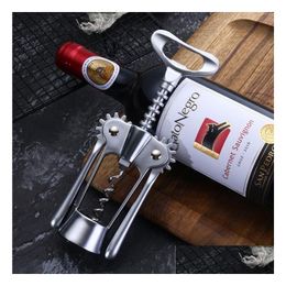 Bottle Favors Wing Corkscrew Mtifunctional Wine Cork And Beer Cap Bottles Opener Zinc Alloy All-In-One Openers Bar Kitchen Tools Dro Dhgfo