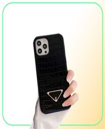 Fashion Brand Designer Phone Cases For Iphone13 Pro Max 12 Mini 11 Luxurys Leather Case Crocodile Pattern High Quality Mobile Shel5766779