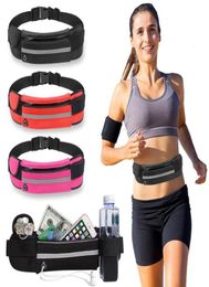 Outdoor Bags Trail Running Waist Belt Dual Pocket Bag Men Women Fitness With Water Bottle Waterproof Phone Sport9019714