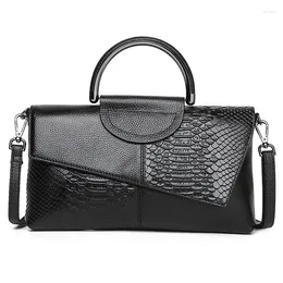 Evening Bags High Quality Crocodile Pattern Clutch For Women Genuine Leather Large Capacity Handbag Fashion Designer Crossbody