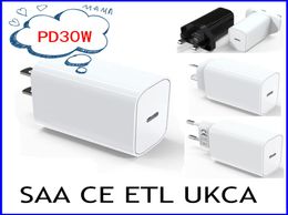 Real True PD30W Charger for iPhone 14 Pro Max iPad Fast Wall Charging Block for Samsung Huawei Xiaomi Tablet PC 30W Speed Chargers8302175