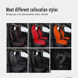 Car Seat Covers Ers Ice Silk Er For Smart Fortwo Forfour 453 451 Accessories Interior Semi-Enclosed Cushion Four Seasons Drop Delivery Dhqpr