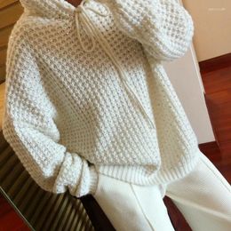 Women's Hoodies Runway Women Retro Solid Colour Long Sleeve Wool Winter Flash Diamond Cashmere Pullover High Quality Fashion Elegant Top