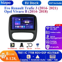 9'' 7862 QLED Screen 2din Android Car Radio Multimedia Video Player for Renault Trafic 3 2014 Opel Vivaro B GPS Navi Carplay 4G