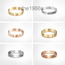 Love Screw Ring Mens Rings Classic Luxury Designer Jewellery Women Titanium Steel Alloy Gold-plated Gold Silver Rose Never Fade Not Allergic 4mm 5mm 6mm S1L7 8VJ9