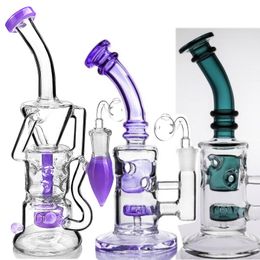 Hookahs Heady Glass Beaker Bongs Shisha Chicha Bubbler Recycler Dab Rigs Smoking Accessories Glass Water Pipes 10MM Joint 3.2 Inch