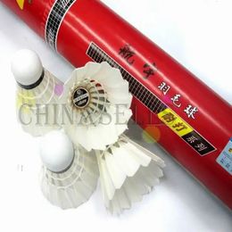 12pcs Genuine hangyu amateur game Train badminton shuttlecocks durable duck feather shuttlecock ball flight A 231229