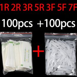 Tattoo PMU Needles Needle Tips Disposable 1R 3R 5R 5F Sterilised Professional for Tattoo Machine Permanent Makeup Eyebrow Lip 231229