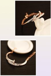 Punk Women Bracelet Bangles 18K Gold Plated Chain Super Flash Zircon Charms Cuff Bracelet Fashion Jewelry8263885