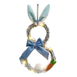 Party Favour Easter Bunny Ear Decorations Led Rattan Wreaths And Home Family Restaurant Pendant Window Props Supplies Luminous Rrf135 Dhrli