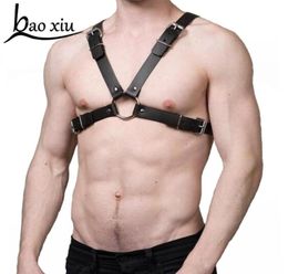 New Vintage Men Bondage Leather Gothic Belts Cowboy Chest Top Bra Fetish Straps Harness Women Harajuku Body Suspenders Belts9742332