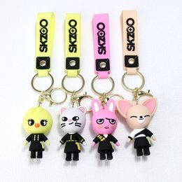 Wholesale Bulk Anime Car Keychain Charm Accessories Key Ring Cute Street Children Couple Students Personalised Creative Valentine's Day Gift