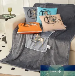 Quality Pillow and Blanket Home Dual Purpose Throw Pillow and Blanket Two-in-One Sofa Cushion Office Air Conditioner Quilt