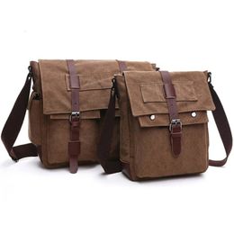 Retro Men Messenger Bags vintage Canvas Handbags Leisure Work Travel Bag Man Business Crossbody Bags Briefcase for Male Bolsas 231228