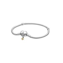 Pandoras Bracelet Designer For Women Luxury Original Quality Charm Bracelets Jewelry Silver Bead Valentines Day Gift