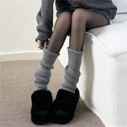 Women Socks Y2k For Lolita Long Wool Knitted Stockings Warm Foot Cover Autumn Winter Crochet Boot Gothic Cuff