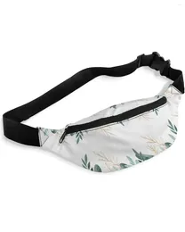 Waist Bags Green Tropical Plants Leaves For Women Man Travel Shoulder Crossbody Chest Waterproof Fanny Pack