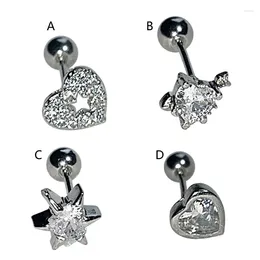 Stud Earrings Star/Heart Shape Ear Studs Simple Jewellery