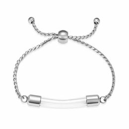 Bangle Stainless Steel Cremation Bracelet For Ashes - Transparent Glass Tube Urn Memorial Jewellery Men Women285m