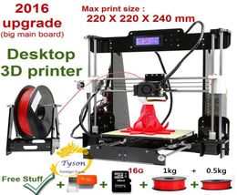 New Upgrade desktop 3D Printer Prusa i5 Size 220220240 mm Acrylic Frame LCD 15Kg Filament 16G TF Card for gift big main board 36439432