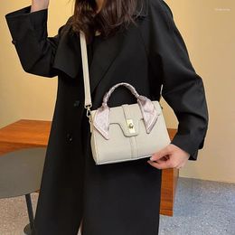 Shoulder Bags 2023 Fall And Winter Fashion Women Handbag Luxury Square Simple Portable Girl PU Leather Messenger Tote Bag