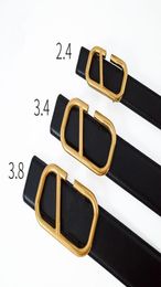 Men039s Designer Belts Women039s Luxury Classic Casual Wide 243438cm Large V Buckle Fashion Belt with White Gift Box tr8979116