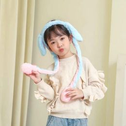 Hair Accessories Ear Moving Headband Creative Fluffy Soft Jumping Up Toys Plush Birthday Gifts