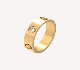 2020 New Classic Stainless Steel Gold Love Married Engagement Couple Ring For Women Men Fashion Eternal Zircon Jewellery For Women W5101065