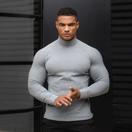 Quick dry Long sleeve Shirt Men Gym Fitness T-shirt Male Running Sport Bodybuilding Skinny Tee Tops Spring Workout Clothing 231228