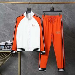 Men Sportswear Set Brand Mens Tracksuit Sporting Fitness Clothing Two Pieces Long Sleeve Jacket + Pants Casual Men's Track Suit M-3XL