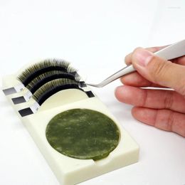 False Eyelashes Extension Tools Individual Glue Pallet Can Put Lash And Jade Pad Eyelash Measure Pads Adhesive Stand Holder