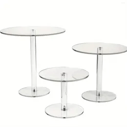 Party Decoration 3pcs Clear Acrylic Cake Display Stand Centrepiece Dessert Table Decorations Wedding Events Decor