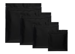 100pcs Matte Black Small Aluminum Foil Zip Lock Plastic Bags Smell Proof Herb Powder Heat Sealable Flat Ziplock Bag Pouch3224786