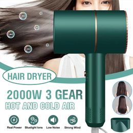 Dryers Hair Dryer Household Heating and Cooling Air Anion Hair Dryer For Home Travel Hair Care MIni Portable Power HairDryer Blow