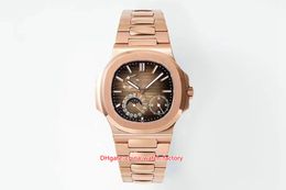 8 Style GR Factory Mens Watch Super Quality 40.5mm 5712/1A-001 Moon Phase LumiNova Watches 18k Rose Gold CAL.240 PS IRM C LU Mechanical Automatic Men's Wristwatches